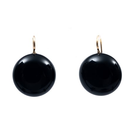 ORECCHINI in oro giallo 18 KT e onice