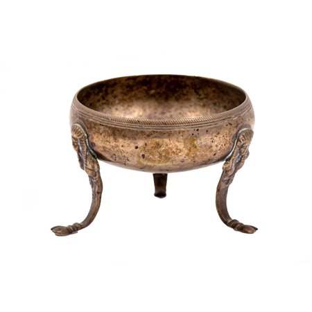 SALIERA Impero Retour D'Egypte in argento, piede tripode