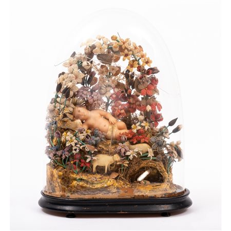 MANIFATTURA SICILIANA XIX SECOLO, Scultura in ceroplastica