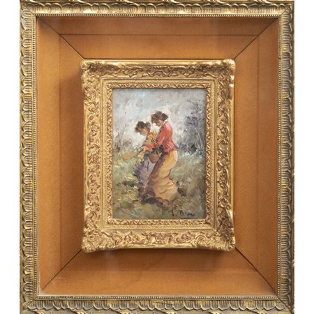 PITTORE DEL XX SECOLO, Figura femminile, Olio su masonite