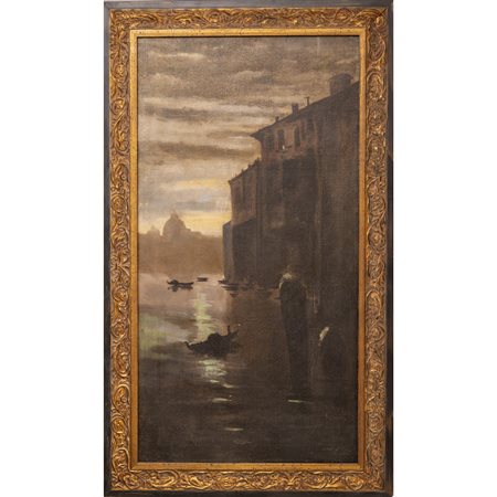SCUOLA VENETA DELLA FINE DEL XIX SECOLO, Olio su tela