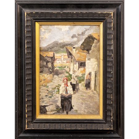 GIUSEPPE CASCIARO, Olio su tela applicata su tavola