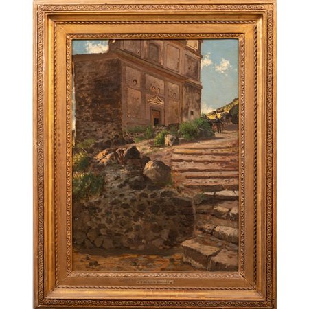 SCUOLA SICILIANA DEL XIX SECOLO, Olio su tela