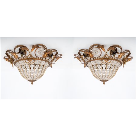 COPPIA DI LAMPADE DA SOFFITO