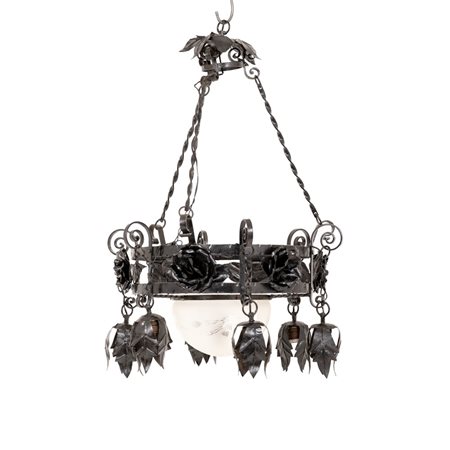 LAMPADARIO in ferro dipinto