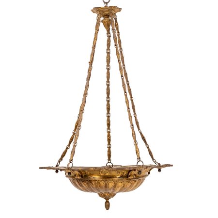 ELEMENTO in ottone trasformato a lampadario