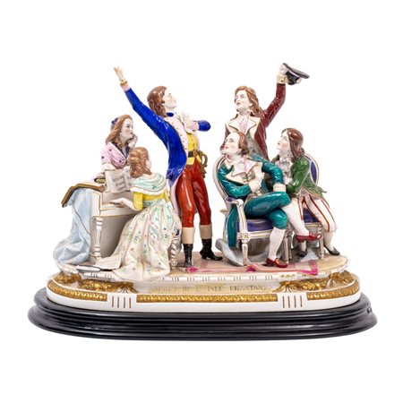 GRUPPO in porcellana policroma di Capodimonte