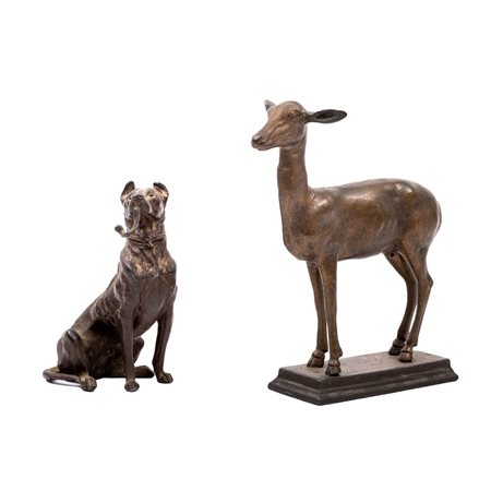 DUE SCULTURE in metallo