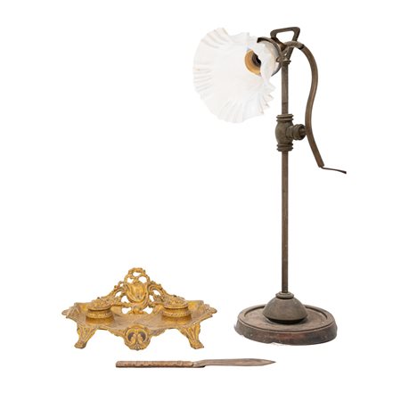 CALAMAIERA, LAMPADA E TAGLIACARTE