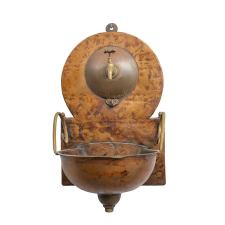 LAVAMANO da muro in ottone