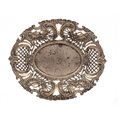 CENTROTAVOLA di forma ovale in argento con bordo lavorato