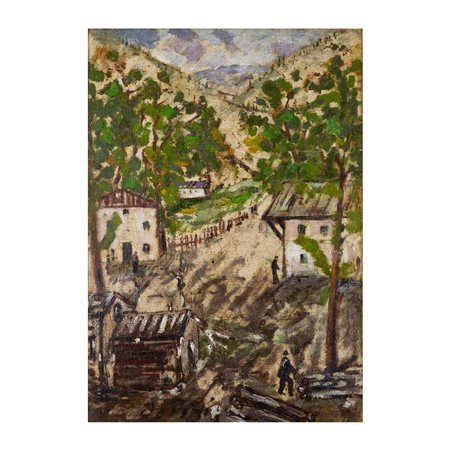 Filippo De Pisis, Paesaggio - Cortina