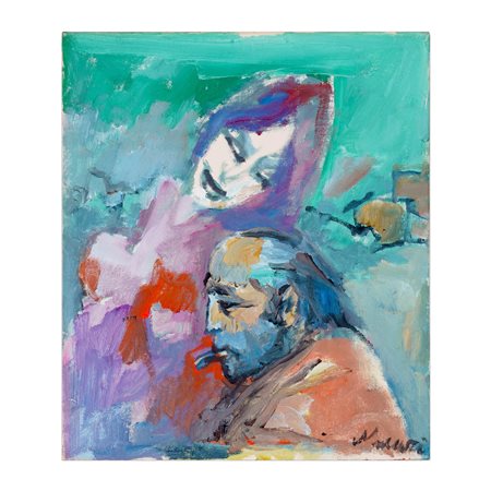 Mino Maccari, Autoritratto con figura