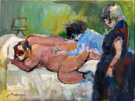 Mino Maccari La massaggiatrice 1965