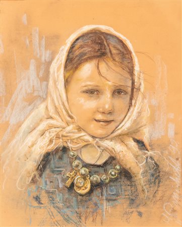  
Ritratto di fanciulla 1892
Pastelli colorati su carta cm 55x45 con cornice cm 80x67