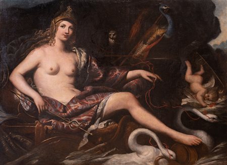 Michele Desubleo (ambito di) (Maubeuge, 1602 - Parma, 1676) 
Venere trainata dai cigni  XVII secolo
 cm 120x165