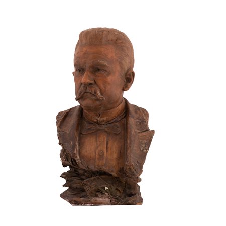 Giovanni Granata (Sulmona, 1875 - Roma, 1947) 
Busto di Gentile Mazara, Barone di Schimaforte 1908
terracotta cm 50x30x20