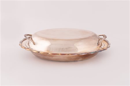  
Legumiera ovale in silver con coperchio 
 cm 30x22