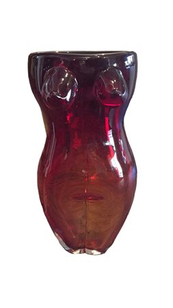 Pino Signoretto (Venezia, 1944 - Venezia, 2017) 
Scultura in pasta vitrea raffiguranate busto di donna 
 altezza cm 48; base cm 10x8