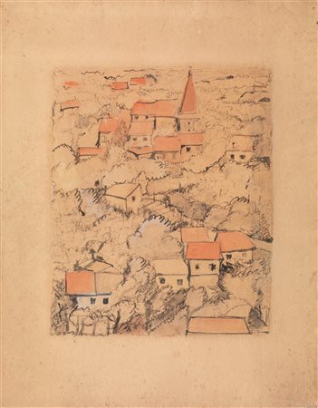 Marino Marini(Pistoia 1901 - Viareggio 1980)PAESAGGIO FRANCESEchina e...