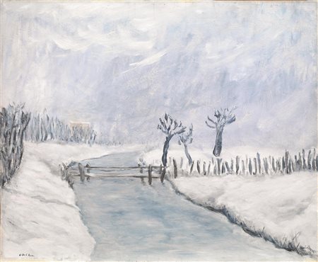 Angelo Del Bon(Milano 1898 - Desio 1952)NEVICATAolio su tela, cm...