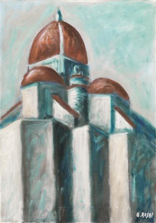 Ottone Rosai(Firenze 1895 - Ivrea 1957)Ottone Rosai L'ABSIDE DEL DUOMO DI...