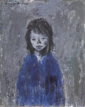 Xavier Bueno(Vera De Bidasoa 1915 - Fiesole 1979)RITRATTO DI FANCIULLAtempera...