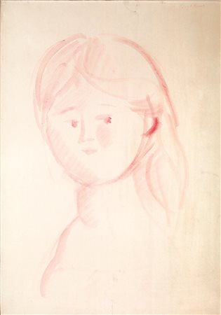 Antonio Bueno(Berlino 1918 - Fiesole 1984)VOLTO DI FANCIULLAacquerello su...