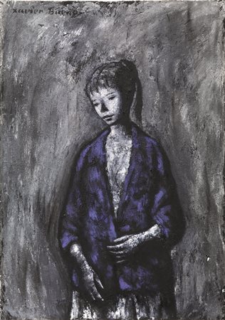 Xavier Bueno(Vera De Bidasoa 1915 - Fiesole 1979)RITRATTO DI FANCIULLAolio su...