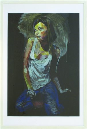 Dormice SENZA TITOLOtecnica mista su carta, cm 100x70 eseguito nel 1999