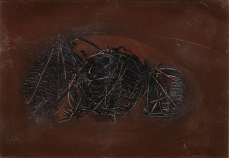 Emilio Scanavino(Genova 1922 - Milano 1986)STUDIO PER GOMITOLIolio su cartone...