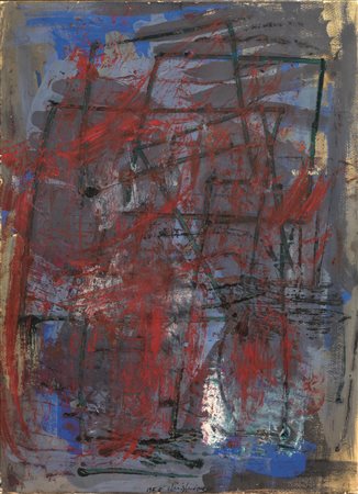 Alfredo Chighine(Milano 1914 - Pisa 1974)COMPOSIZIONE tecnica mista su carta...