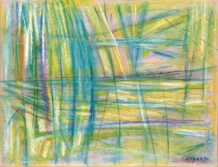 Antonio Corpora(Tunisi 1909 - Roma 2004)SENZA TITOLOpastello e olio su carta...