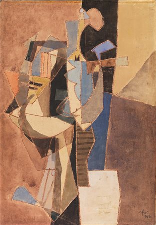 Afro Basaldella(Udine 1912 - Zurigo 1976)COMPOSIZIONEtecnica mista su carta...