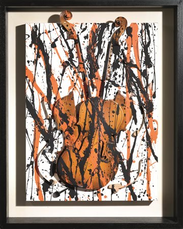 Fernandez Arman (Nizza 1928 - New York 2005) COMPOSIZIONE violino sezionato e...