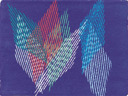 Piero Dorazio(Roma 1927 - Corciano 2005)COMPOSIZIONEtempera su carta, cm...