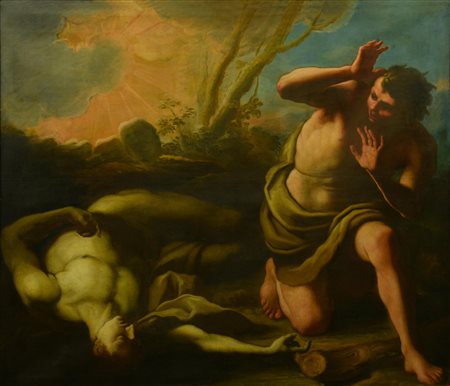 Antonio Balestra CAINO E ABELE olio su tela, cm 169,5x199 L'opera e'...