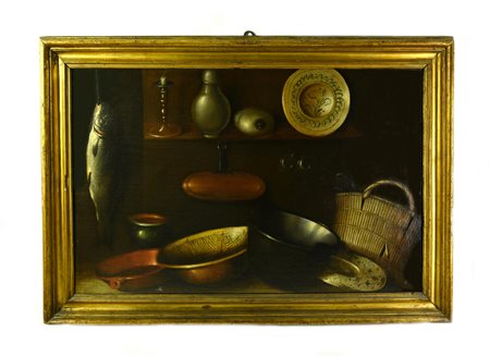 Nicola Levoli NATURA MORTA olio su tela, cm 62,5x92,5