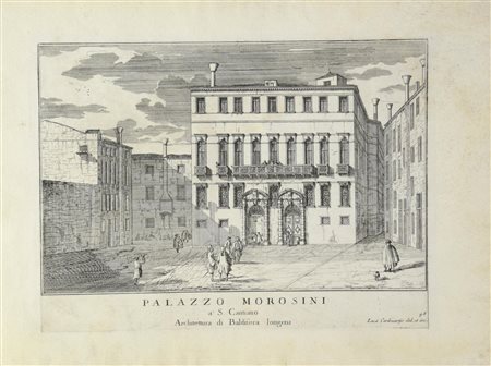 Luca Carlevarijs PALAZZO MOROSINI da Le Fabbriche e le vedute acquaforte, cm...