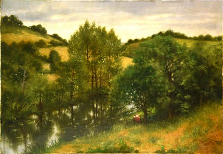 Federico Rossano VEDUTA olio su tela, cm 50x70 firma