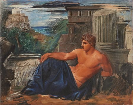 FUNI ACHILLE (1890 - 1972) - Riposo di Apollo.