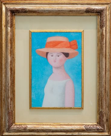 BUENO ANTONIO (1918 - 1985) - Ragazza con cappello.