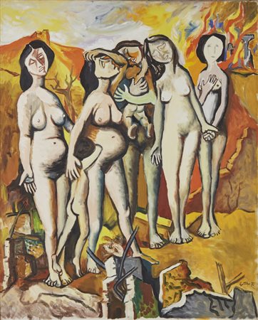 GUTTUSO RENATO (1912 - 1987) - Dal ciclo Omaggio a Picasso: Massacro in Corea II.