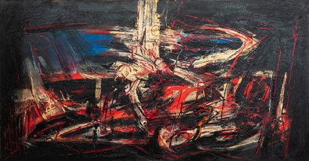 RUGGERI PIERO (1930 - 2009) - Paesaggio con figure.