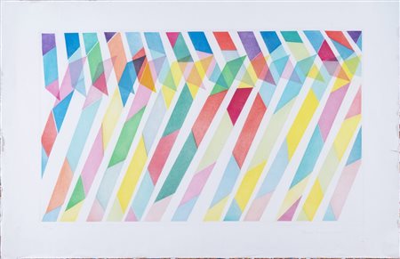 Piero Dorazio (Roma 1927 - Perugia 2005), “Composizione geometrica”, 1991.