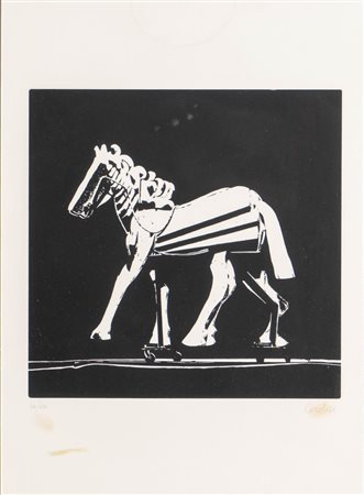 Mario Ceroli (Castel Frentano 1938), “Cavallo”, 1971.