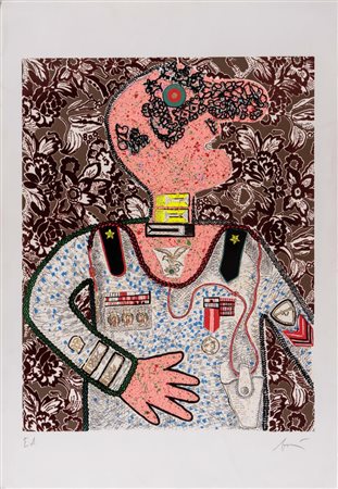 Enrico Baj (Milano 1924 - Vergiate 2003), “Il Generale Bazooka”.