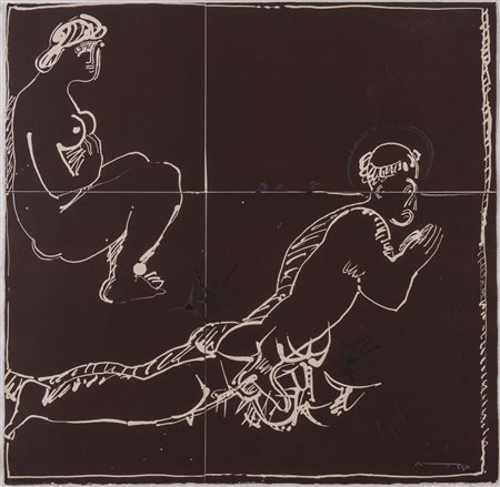 José García Ortega (Arroba de los Montes 1921 – Parigi 1990), “Senza titolo”.