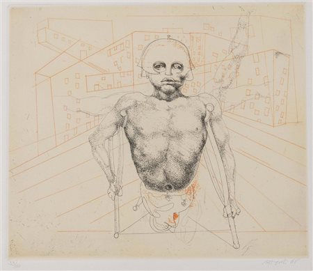 Ugo Attardi (Sori 1923 – Roma 2006), “Senza titolo”, 1968.