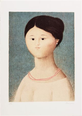 Antonio Bueno (Berlino 1918 - Fiesole 1984), “Ritratto femminile”.